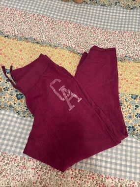 Old Navy Maroon Track Joggers with Logo